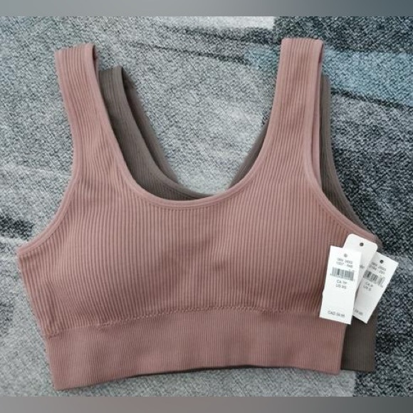 Aerie Ribbed Mauve Bralette Removable Padding - Picture 1 of 4